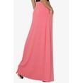 thumbnail image 4 of TheMogan Women's S~3X Drawstring Waist Pocket Drapey Jersey A-Line Long Maxi Skirt, 4 of 7