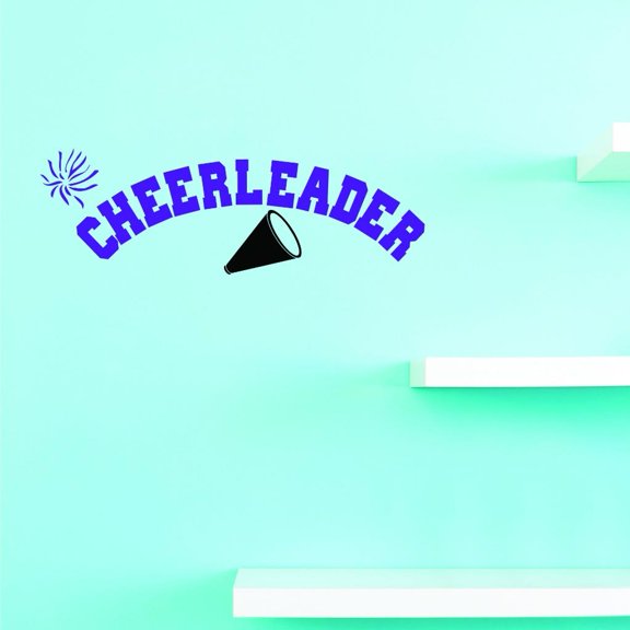 Custom Decals Cheerleader (9) Wall Art Size: 8 X 30 Inches Color: Purple
