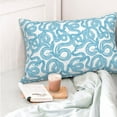 thumbnail image 4 of Yiaed Blue Snake Print Brushed Microfiber Envelope Pillowcases, Standard,Envelope Closure Pillow Cases(No pillow core)-16"x24", 4 of 6