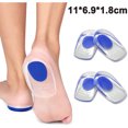 thumbnail image 1 of Almohadillas de gel para el talón Insertos para fascitis plantar - Almohadillas de silicona para el talón para espolones óseos Protectores para aliviar el dolor para sus pies doloridos o magullados El mejor tratamiento de gel para plantillas, Azul, L Dontodent Kuyhfg Sin marca, 1 of 5