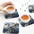 thumbnail image 7 of Pofeuu Mountain White Dragon Print Leather Coasters Set of 6, Round Cups Mugs Mat Pad for Home Kitchen Heat Resistant Drink Coasters,Square, 7 of 7