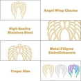 thumbnail image 3 of 18Pcs 3 Colors Hollow Wings Pendants Angel Wing Charms Feathered Wings Charms Gold Etched Metal Embellishments Charms Stainless Steel Pendants for Jewelry Making Hole: 3mm, 3 of 5