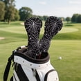thumbnail image 4 of Uorisanigo Golf Club Head Covers, Halloween Spider Web Print Driver Cover Fariway Wood Headcovers Hybrid Head Covers 3/5 Wood Headcover Leather Headcovers for Club Protective, 4 of 7