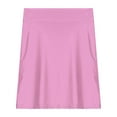 thumbnail image 5 of iiniim Women's Glossy Solid Color Y2K Mesh Bodycon Hip Short Mini Skirts Pink XL, 5 of 7