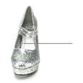thumbnail image 4 of 421-JANE-G, 4" Double Strap Glitter Mary Jane Shoes, 4 of 6