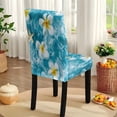 thumbnail image 5 of Xoenoiee Starfish Plumeria Flower Print 5 Pieces Tablecloth and Dining Chair Slipcovers Removable Table Cloth Dustproof Chair Cover Furniture Protector for Kitchen Decor, 5 of 6