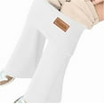 thumbnail image 5 of Leggings for Women 2025 Winter Warm Fleece Lined Bootcut Flare Pants High Waisted Comfort Thermal Thick Clothes White XL, 5 of 5
