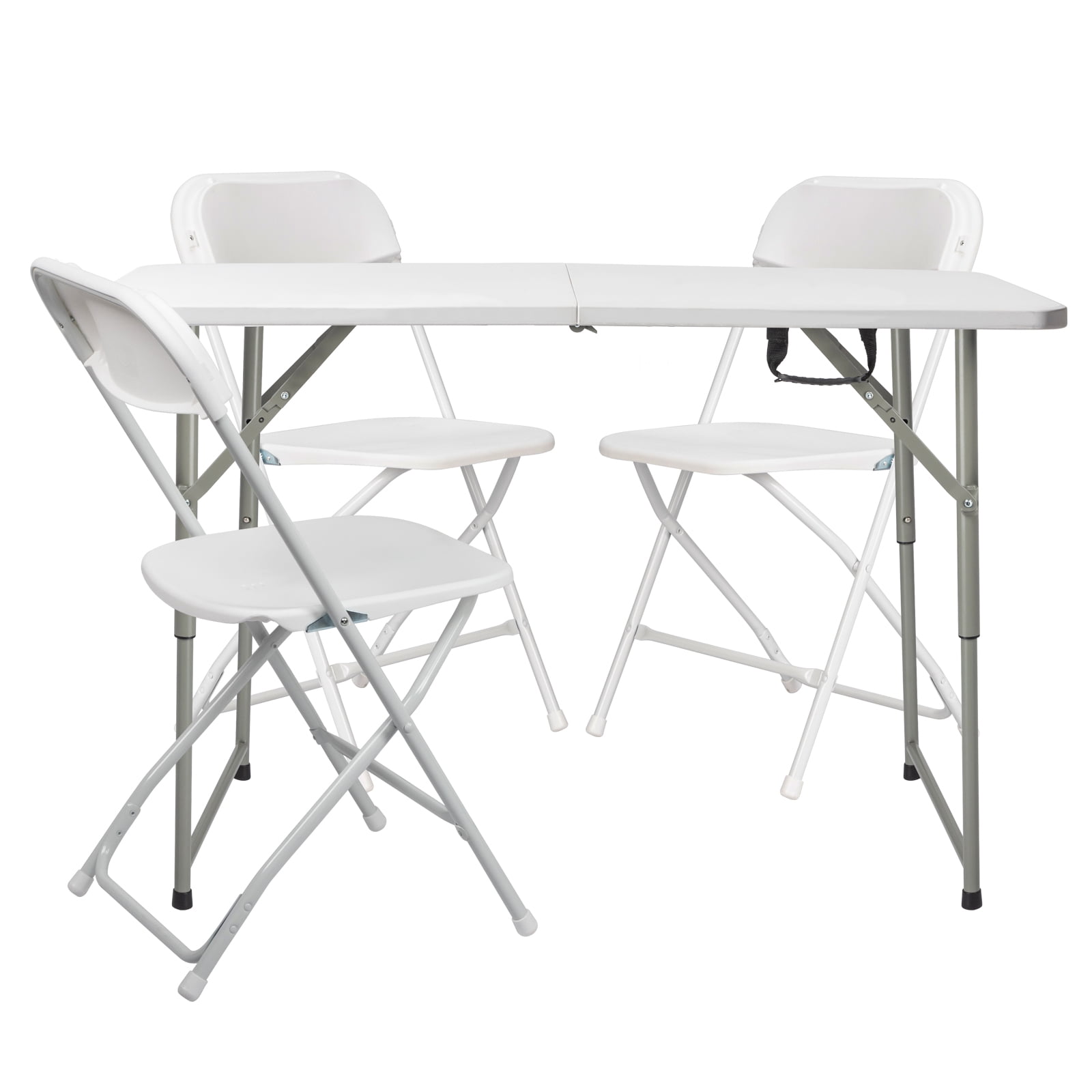 4ft Foldable Lift Patio Plastic Table, White