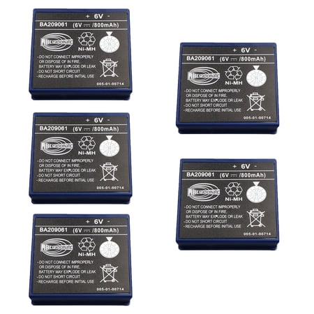 TrendyChic (5-Pack) BA209061 6V 800mAh NI-MH Rechargeable Battery Replacement for HBC BA209061 Remote Control Pump Truck Battery