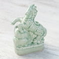 thumbnail image 2 of NOVICA Celadon ceramic sculpture, 'Lucky Horse', 2 of 5