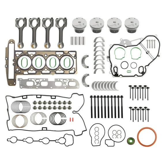 Maxpeedingrods Engine Pistons Overhaul Rebuild Kit w/ Connect Rods for Buick Chevrolet GMC 2.4L