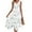 White Floral, variant on Sleeveless Dress for Women Casual Tank Midi Dress Crew Neck Flowy Dress Aline Tshirt Dress Ethnic Dress Cruise Dress Beach Sundress