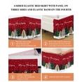 thumbnail image 6 of Christmas Tree Bed Skirt Winter Snowflae Red Bed Skirts King Size 16 Inch Drop, Wrap Around Dust Ruffle&nbsp;Bedskirt with Adjustable Elastic Belt for Queen Size Beds, 6 of 7