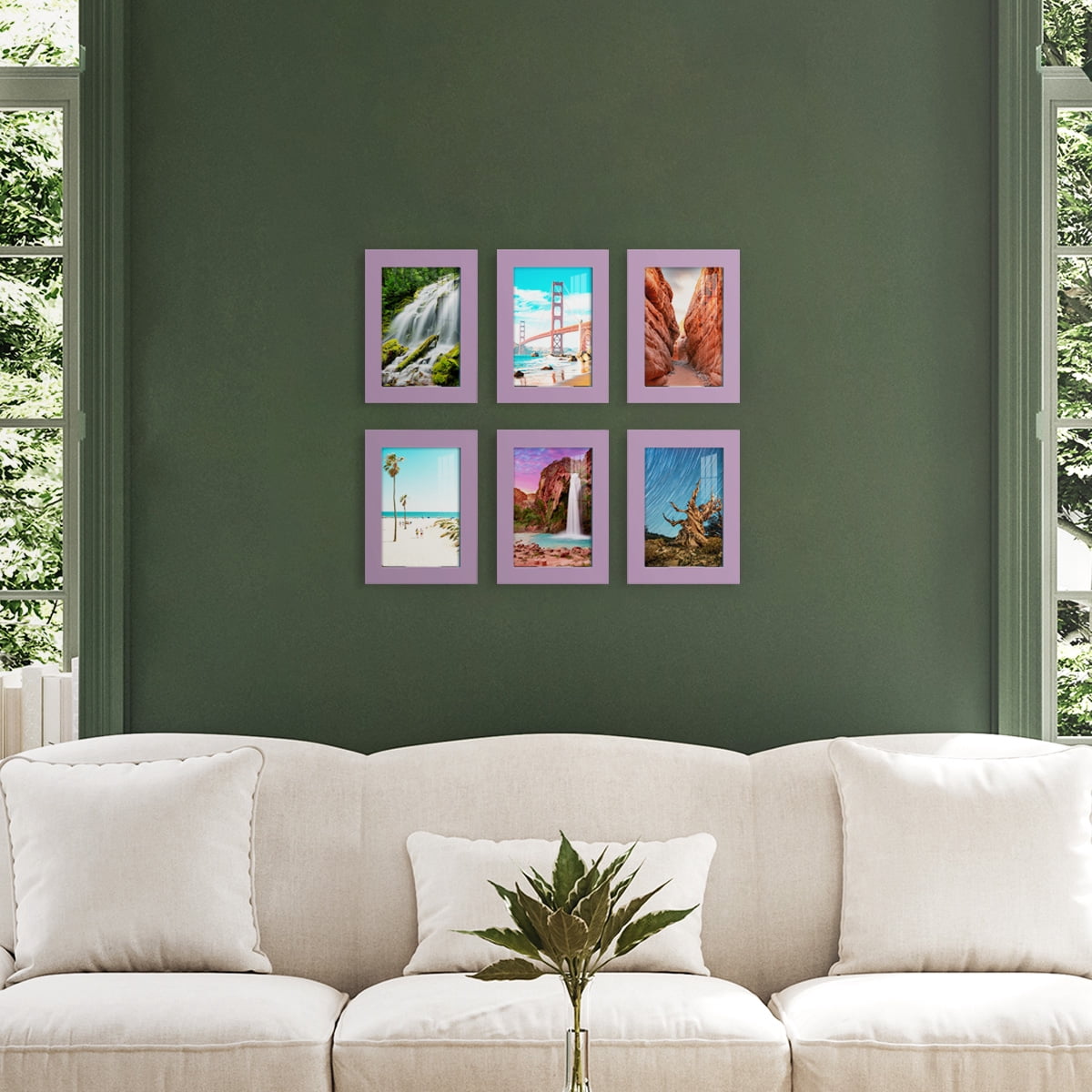 Wexford Home Modern 5" x 7" Violet Picture Frame (Set of 6)