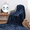 thumbnail image 2 of Costway 84'' x 90'' Flannel Heated Blanket Electric Throw w/ Dual Controllers Blue, 2 of 10
