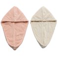 thumbnail image 1 of Toallas de microfibra súper absorbentes para secar el cabello, 2 paquetes, turbantes para envolver el cabello de secado rápido, 10 x 26 pulgadas, 1 of 5