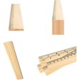 thumbnail image 5 of Paquete de 25 reglas de madera, reglas de 12 pulgadas, regla de medición de madera a granel, regla de oficina, escala 2, 5 of 5
