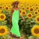 thumbnail image 4 of Una Línea de Vestidos de Verano para las Mujeres 2025 sin Mangas Cami sin Espalda Vestido de Sol Largo Corria de Espagueti Vestidos para las Mujeres, 4 of 9