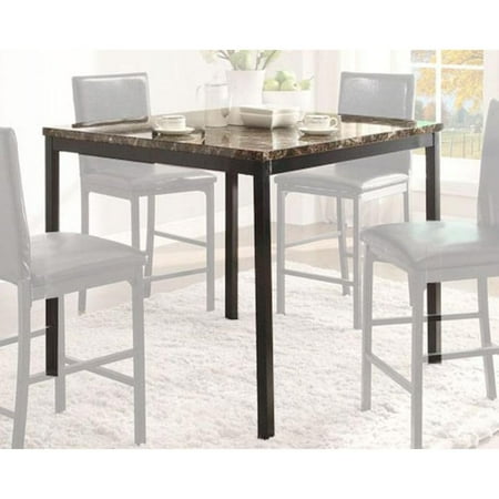 CoUnter Height Table In Metal Frame With Faux Marble Top ...