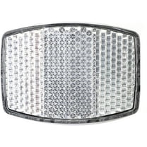 Handlebar Mount Safe Bicycle Reflector Reflective Front Rear Warning Light Bike Accessories,White 55x40mm