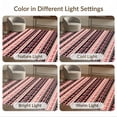 thumbnail image 7 of ODIKA 3'x5' Ultra-Soft Throw Mat, Pink Decorative Ribbon Themed Alternating Bands Shaped None Washable, Bare feet friendly, Easy Care Indoor rug for Bedside, Vanity, 7 of 7