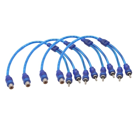 4Pcs 12 Inch Long Female to 2 Male RCA Splitter Adapter Audio Y Cable for Car price history on PriceWatchPro