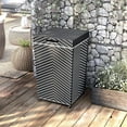 thumbnail image 4 of Furniture of America Azur Outdoor Aluminum & Wicker Trash Can in Black 2PC Set, 4 of 10