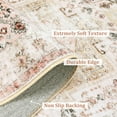 thumbnail image 3 of Garvee 6'x9' Area Rug Machine Washable Rug Vintage Floral Print Accent Carpet, Taupe, 3 of 7