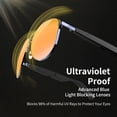 thumbnail image 3 of Ai Smart Glasses Bluetooth 5.4 with Translation for Men Women 160+Languages Color-Change Lens Chat GPT Assistant Free App Translator Glasses Meeting,Driver,Travel-Gold, 3 of 6