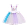 thumbnail image 3 of SYNPOS 2-8T Girls Tutu Princess Party Birthday Dresses Unicorn Costume Pageant Gown Flower Girls Bridesmaid Formal Puffy Tulle Dresses, 3 of 10