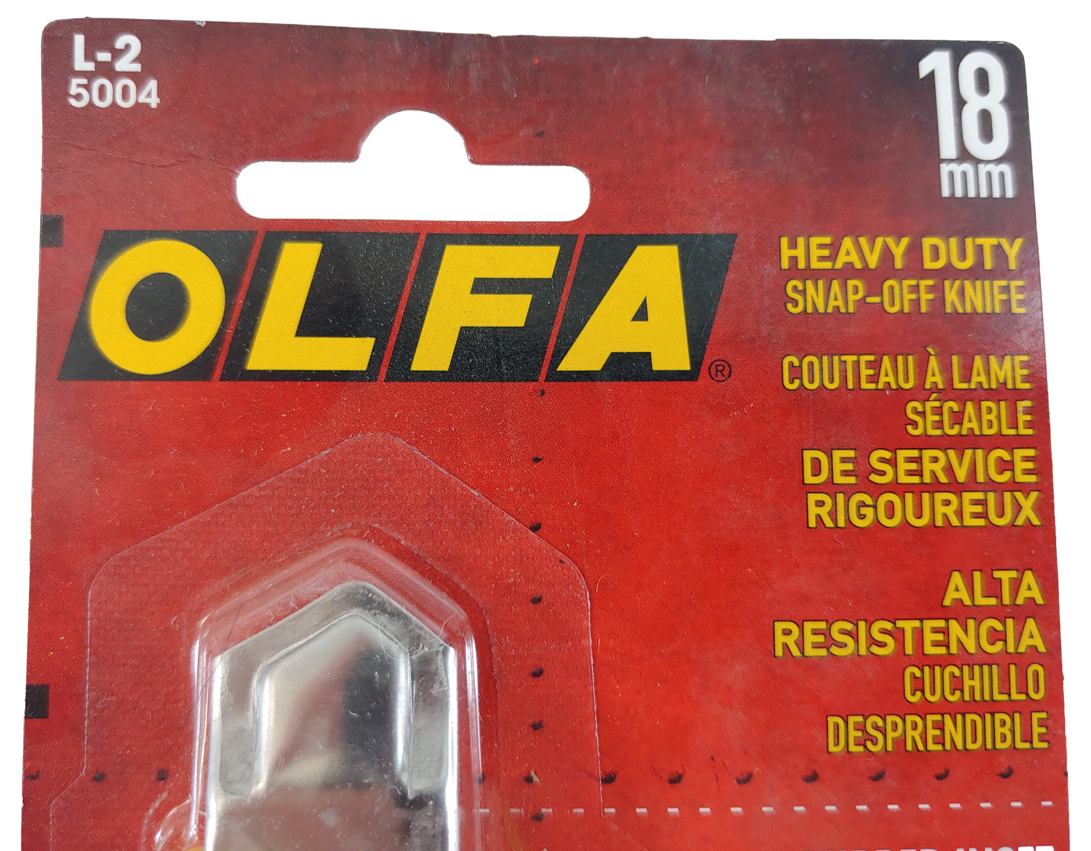 Lot of 2 OLFA 5004 L-2 Snap-Off Blade 18mm Rubber Inset Heavy-Duty Utility Knife