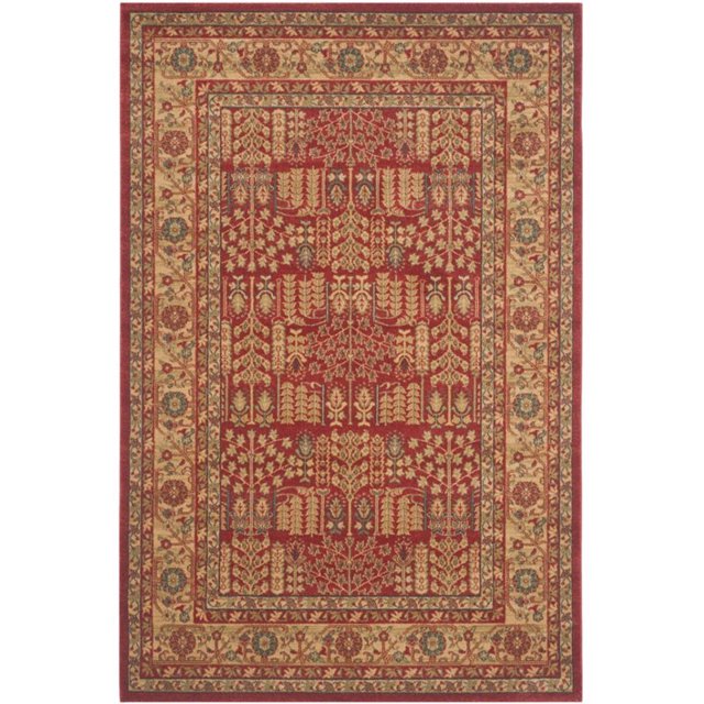 Safavieh Mahal Collection MAH697A Traditional Oriental Red and Natural Runner (2'2" x 10')