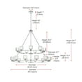 thumbnail image 2 of Elegant Lighting Cadence 48 Inch Two-Tier Chandelier In Chrome, 2 of 8
