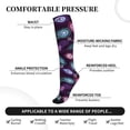 thumbnail image 3 of Lsque Peacock Feathers3 Pattern Sport Compression Socks for Men & Women 15-20 mmHg Knee High Nurse Pregnant Running Medical and Travel Athletic, 3 of 6