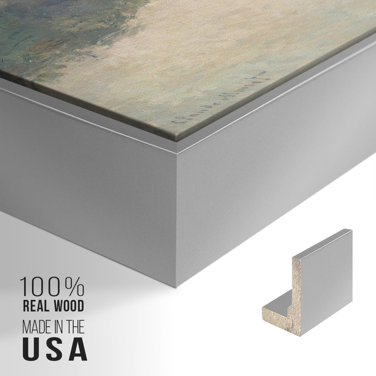 Vintage Landscape-XXXVII By Wexford Home Framed in Silver Wood Gallery Wrapped Canvas 17 in. x 25 in.