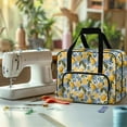 thumbnail image 4 of ZIATUBLE Lemon Carrying Travel Storage Washable Sewing Machine Organizer and Storage Dustproof Carry Case with Storage Pockets and Handles Compatible with Most Standard Sewing Machines, 4 of 7