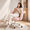 Pink, variant on COOLHUT Vanity Chair, Petal Velvet Vanity Makeup Chair with Open Back and Wheels, Fluffy Office Chair for Girls Women, Mid-Back Swivel Computer Task Chairs for Living Room, Pink
