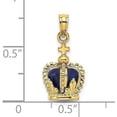 thumbnail image 5 of 14K Yellow Gold 3-D w/Enamel Crown w/Cross On Top Charm - 20.9mm, 5 of 7