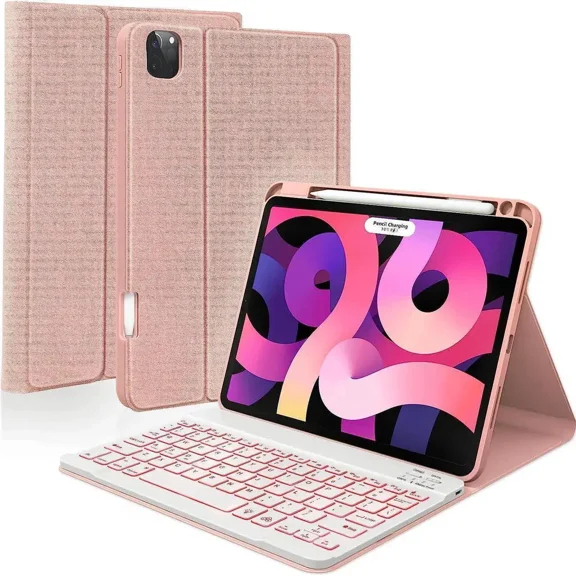 Keyboard Case for iPad Air 11 Inch M4 2026/M3 2025/M2 2024, iPad Air 5th/4th Gen 10.9 inch 2022/2020, iPad Pro 11 inch 4th 3rd 2nd 1st Gen 2022/2021/2020/2018 with Backlits Pencil Holder