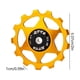 thumbnail image 2 of Rueda jockey de cambio trasero de bicicleta 13T, polea de rodamiento de 4mm, 5mm y 6mm (dorado), 2 of 7