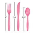 thumbnail image 2 of 288/Case Bulk Candy Pink Assorted Plastic Cutlery, 2 of 6
