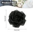 thumbnail image 2 of Uxcell Silk Satin Flower Brooch Pin Large Peony Floral Lapel Pin for Women Black, 2 of 7