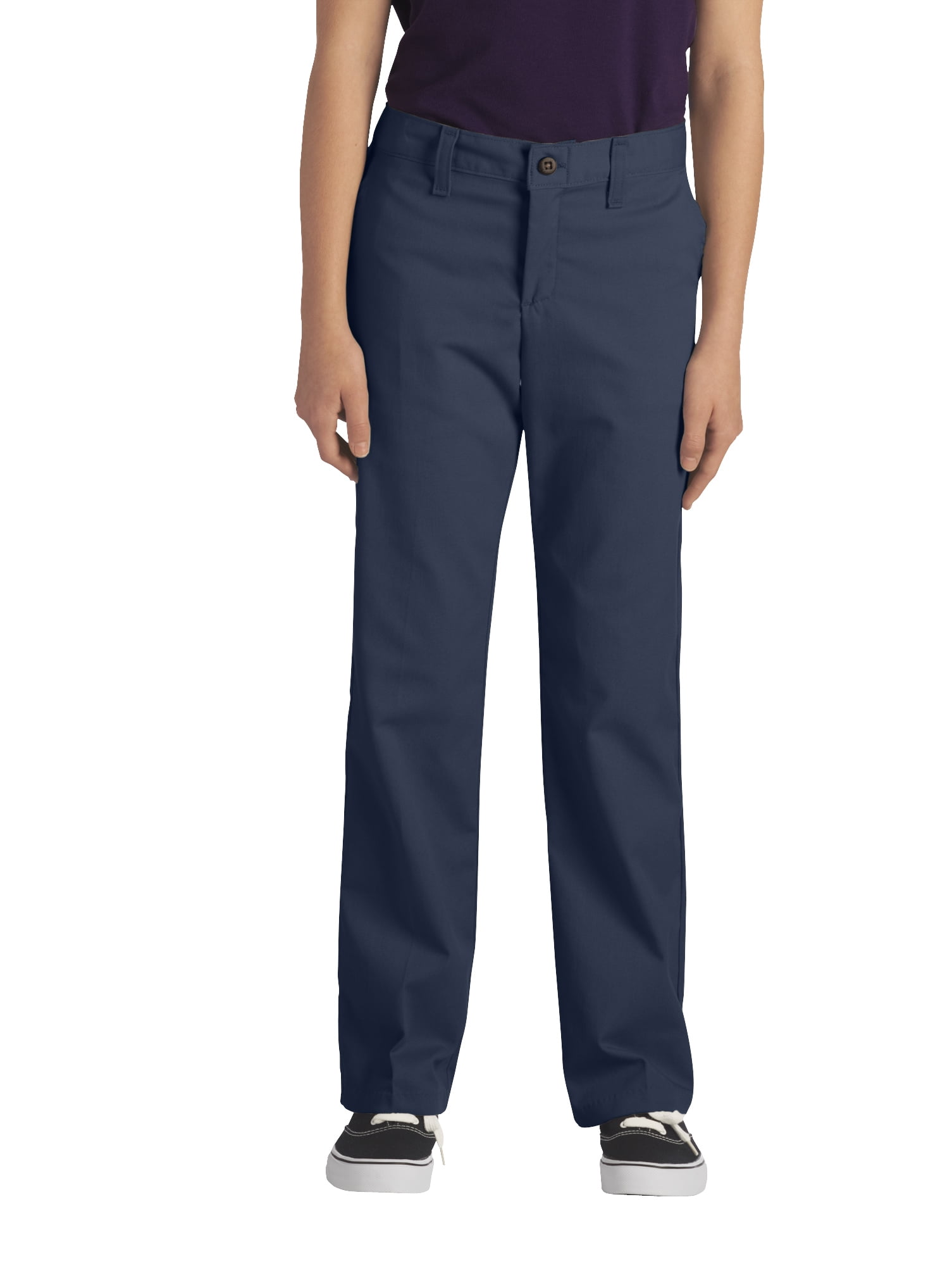 Dickies Girls' School Uniforms Plus Size Classic Fit Stretch Twill Pant