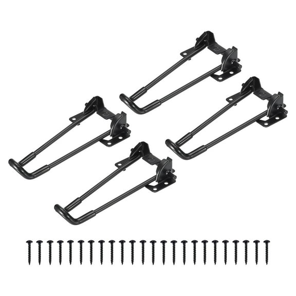 Foldable Furniture Legs, 4 Pack 7" - Metal Folding Hairpin Table Legs with Mounting Screws for Laptop Desk Chairs