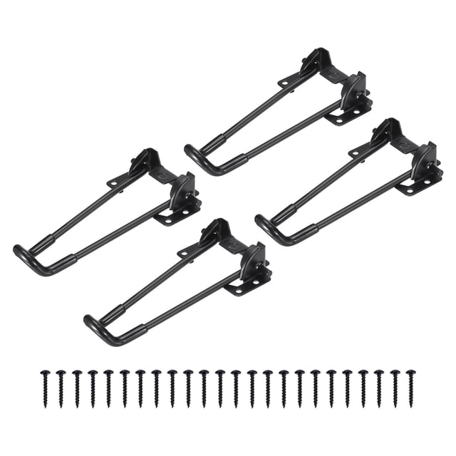 Piernas de Muebles Plegables, Paquete de 4 de 7" - Piernas de Mesa de Horquilla de Metal con Tornillos de Montaje para Sillas de Escritorio