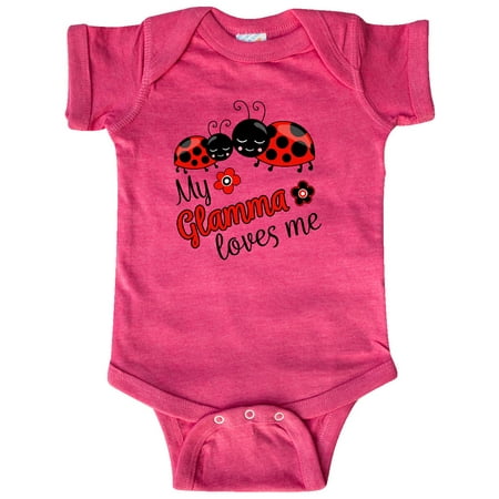 

Inktastic My Glamma Loves Me with Cute Ladybugs Gift Baby Boy or Baby Girl Bodysuit
