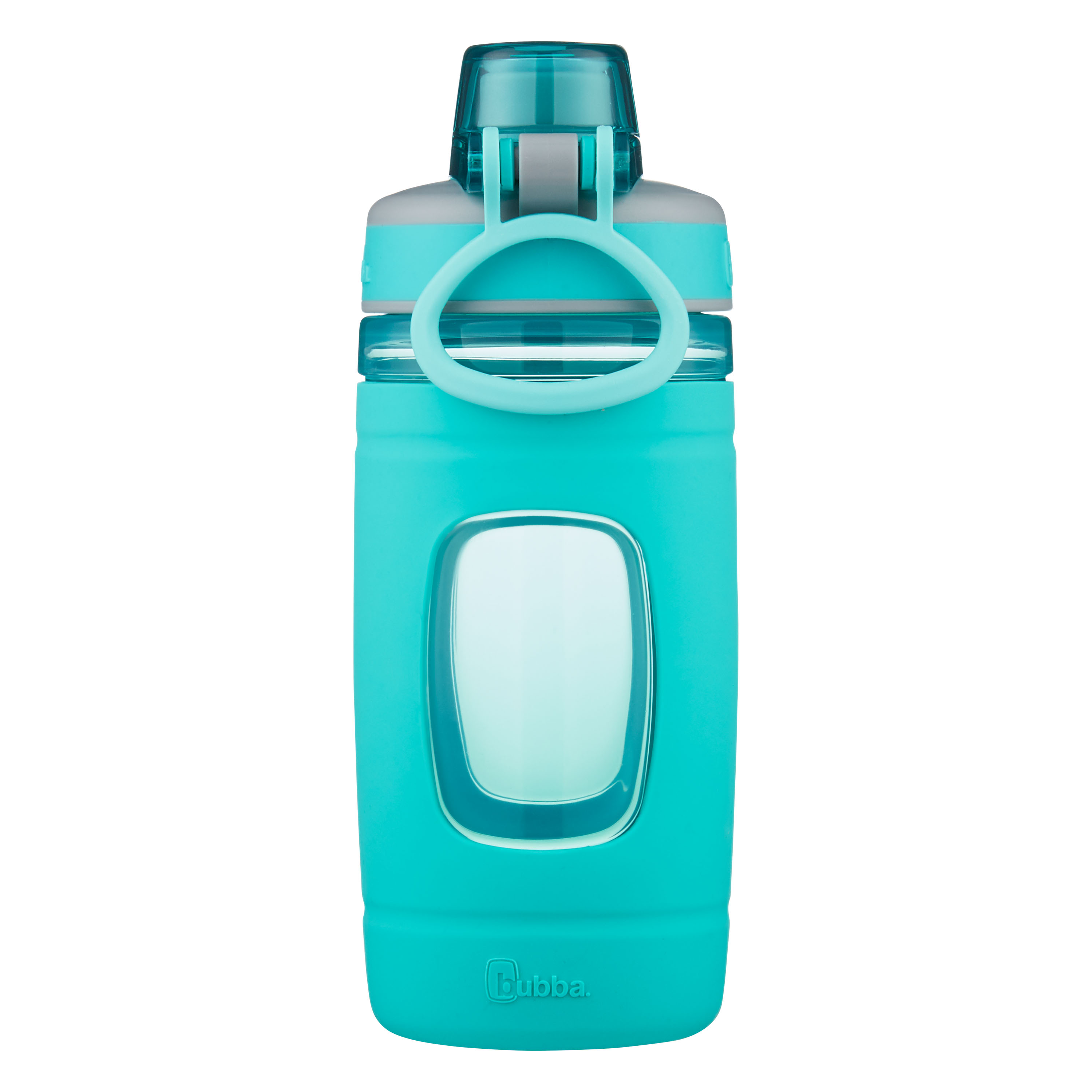 Bubba Flo Kids 16 oz Aqua and Gray Plastic Water Bottle with Wide Mouth Lid - image 2 of 6