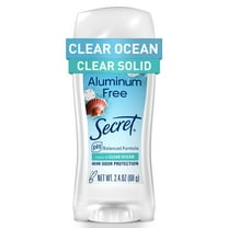 Secret Aluminum Free Clear Solid, Clear Ocean Scent, 2.4oz