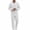 #055-White, variant on Yaoyar Mens 2 Piece Sweatsuits Set Long Sleeve Sweatshirt Jogging Sweatpants Tracksuits Outfits Solid Color Set