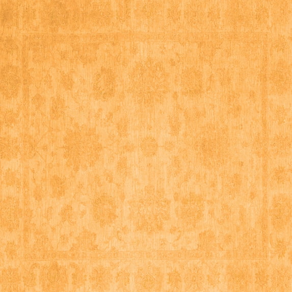 Ahgly Company Indoor Square Oriental Orange Traditional Area Rugs, 8' Square